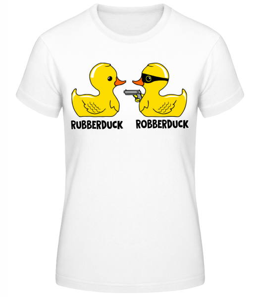 Robberduck - Frauen Basic T-Shirt - Weiß - Vorn