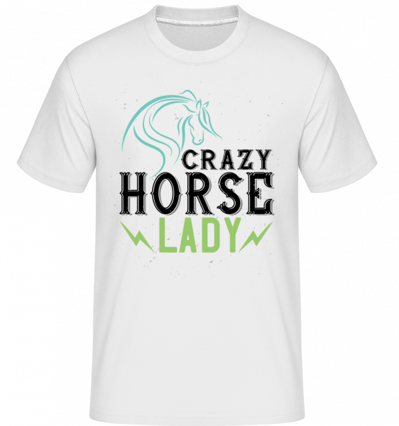 Crazy Horse Lady - Shirtinator Männer T-Shirt - Weiß - Vorn