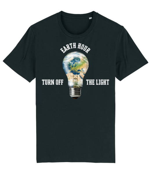 Turn Off The Light - Männer Bio T-Shirt Stanley Stella - Schwarz - Vorne