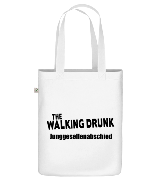 JGA The Walking Drunk - Bio Tasche - Weiß - Vorne