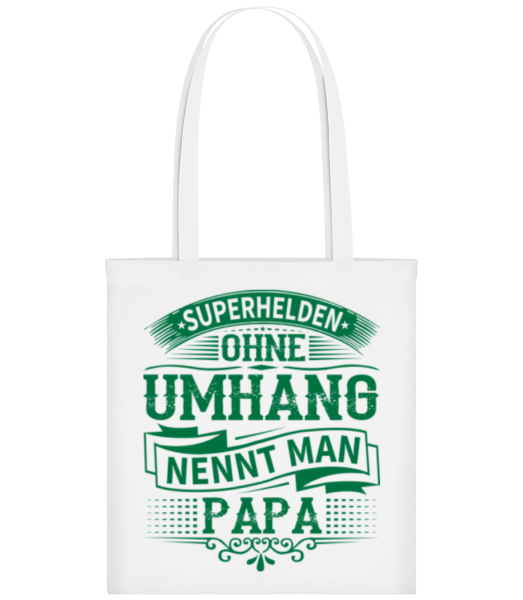 Superhelden Nennt Man Papa - Stofftasche - Weiß - Vorne