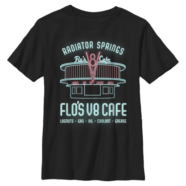 Pixar - Cars - Cars Flo's Cafe Back - Kinder T-Shirt - Schwarz - Vorne