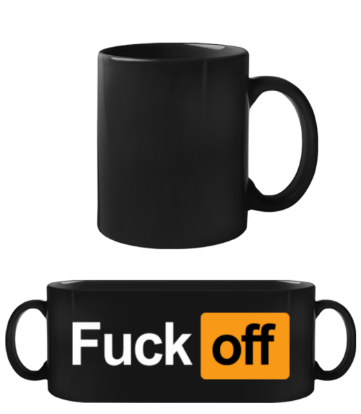 F*ck Off - Black Mug - Black - Front
