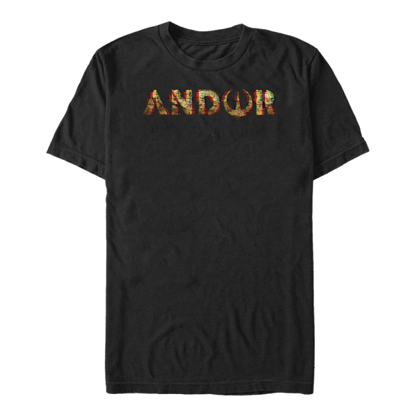 Star Wars - Andor - Logo Andor Glitch - Männer T-Shirt - Schwarz - Vorne