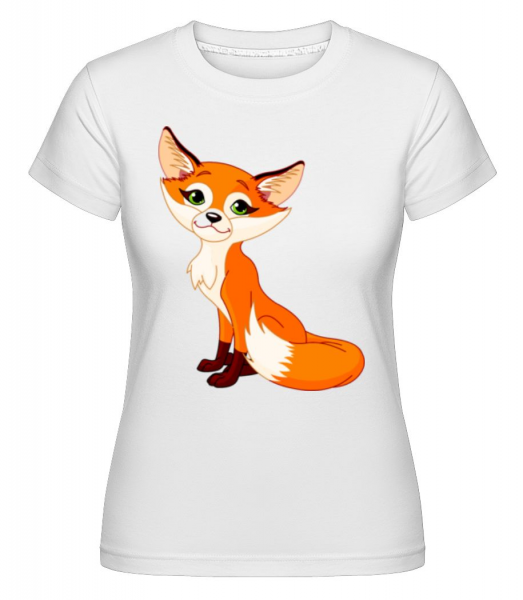Cute Fox -  Shirtinator Women's T-Shirt - White - Front