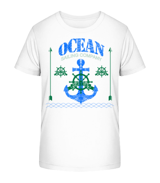 Sailing Company Sign - Kinder Bio T-Shirt Stanley Stella - Weiß - Vorne