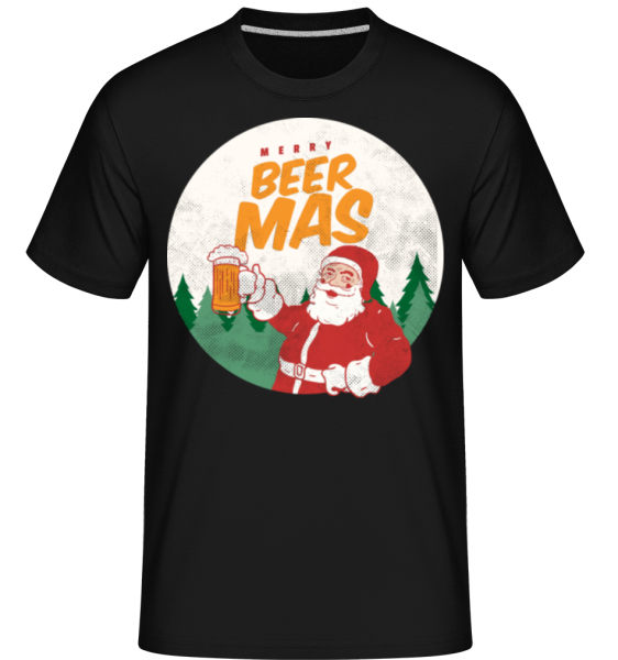 Merry Beermas -  Shirtinator Men's T-Shirt - Black - Front