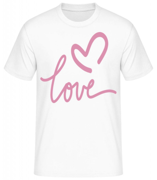 Love - Männer Basic T-Shirt - Weiß - Vorne