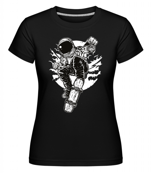 Space Skater - Shirtinator Frauen T-Shirt - Schwarz - Vorn