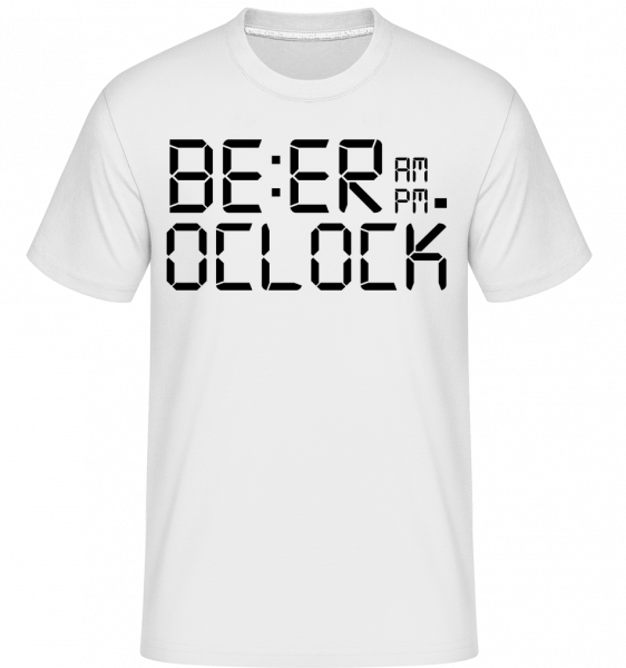 Beer O'Clock -  Shirtinator Men's T-Shirt - White - Vorn