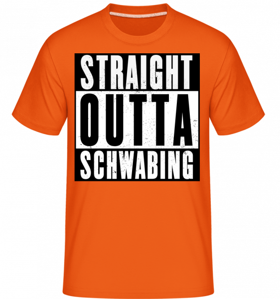 Straight Outta Schwabing - Shirtinator Männer T-Shirt - Orange - Vorn