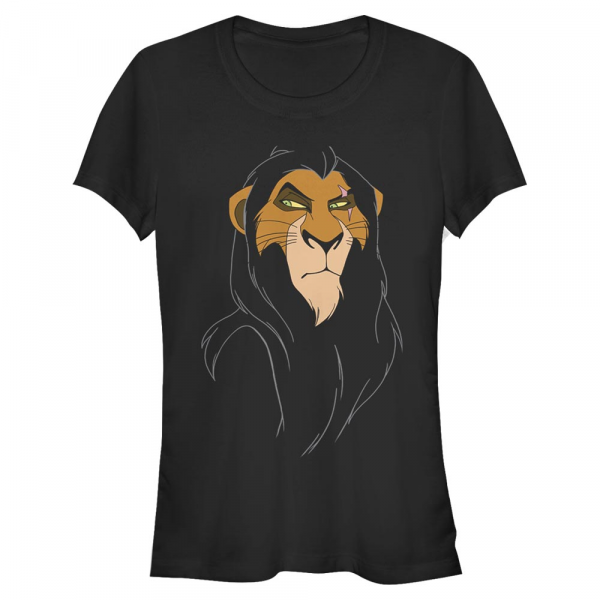 Disney - Der König der Löwen - Scar Big Face - Frauen T-Shirt - Schwarz - Vorne