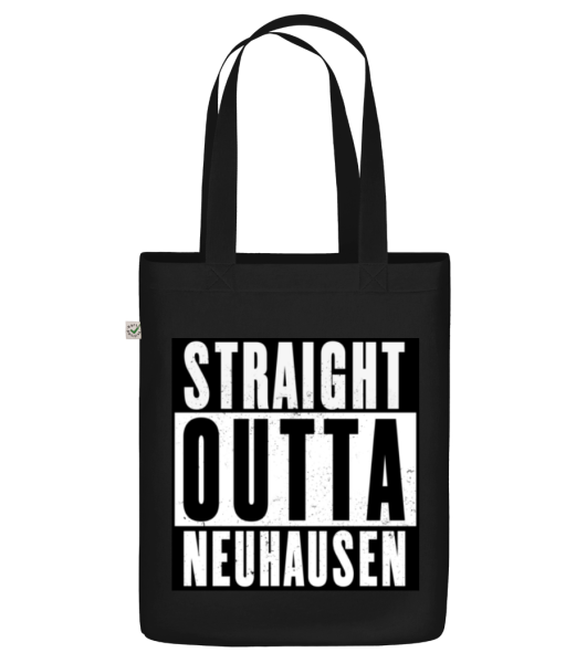 Straight Outta Neuhausen - Bio Tasche - Schwarz - Vorne