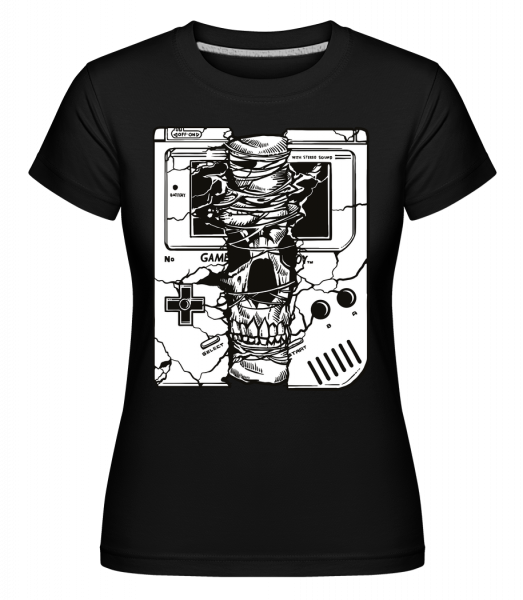 Gameboy Skull -  Shirtinator Women's T-Shirt - Black - Front