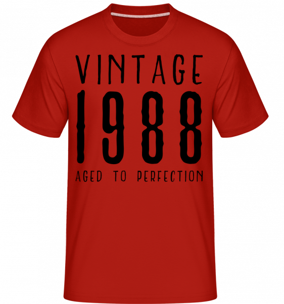 Vintage 1988 Aged To Perfection - Shirtinator Männer T-Shirt - Rot - Vorn