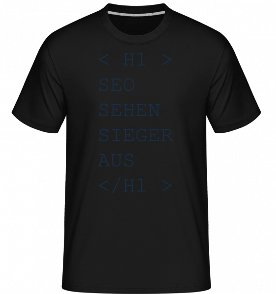 Seo Sehen Sieger Aus - Shirtinator Männer T-Shirt - Schwarz - Vorn