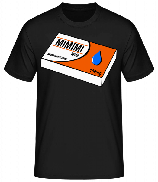 Mimimi Forte - Männer Basic T-Shirt - Schwarz - Vorn