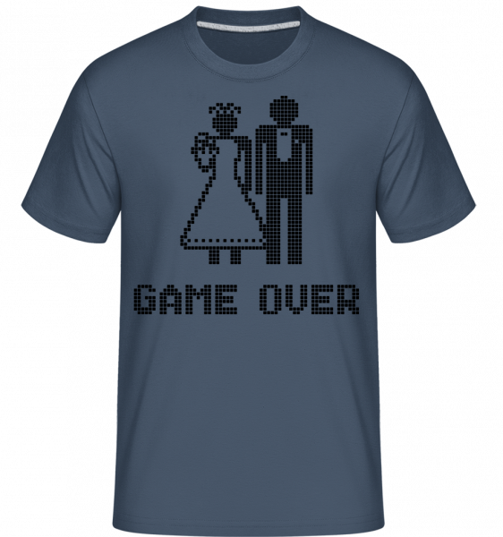 Game Over Sign Black -  Shirtinator Men's T-Shirt - Denim - Front