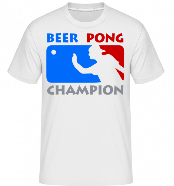 Beer Pong Champion - Shirtinator Männer T-Shirt - Weiß - Vorn