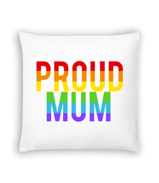 Proud Mum Rainbow - Kissen - Weiß - Vorne