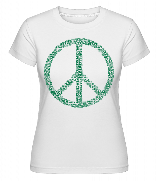 Peace Sign -  Shirtinator Women's T-Shirt - White - Front