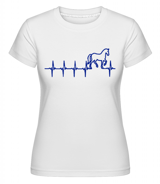 Horse Heartbeat -  Shirtinator Women's T-Shirt - White - Vorn