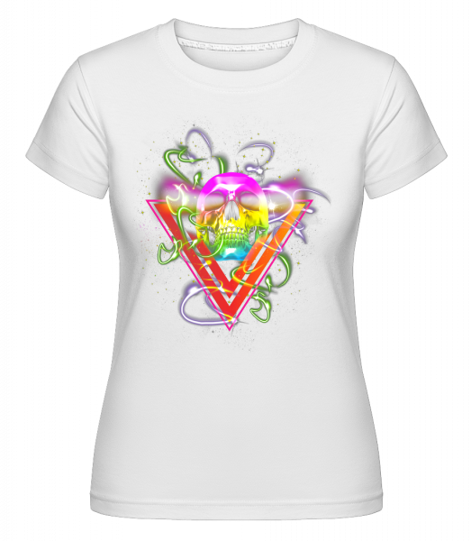 Disco Totenkopf - Shirtinator Frauen T-Shirt - Weiß - Vorn