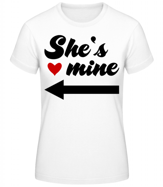 She Is Mine - Frauen Basic T-Shirt - Weiß - Vorn
