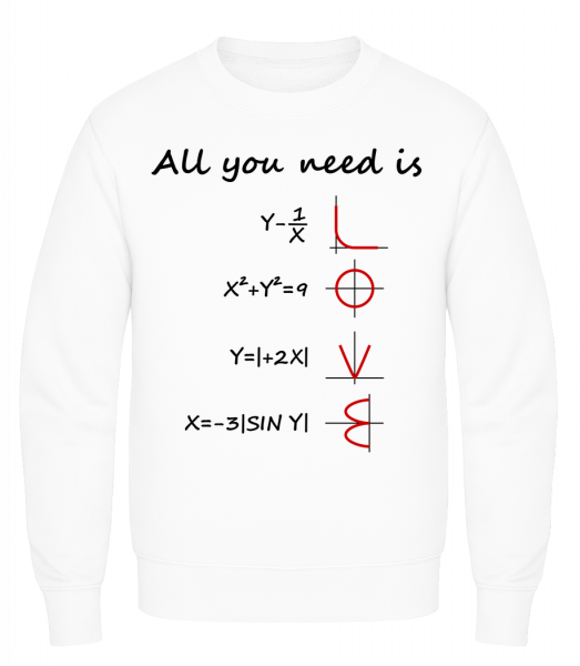 All You Need Is Love - Men's Sweatshirt AWDis - White - Front