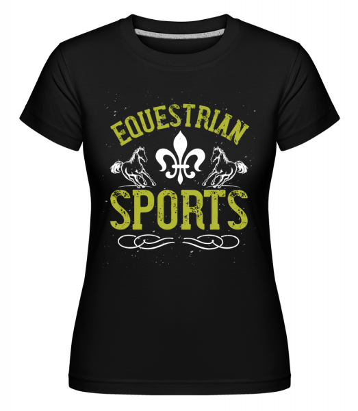 Equestrian Sports -  Shirtinator Women's T-Shirt - Black - Front