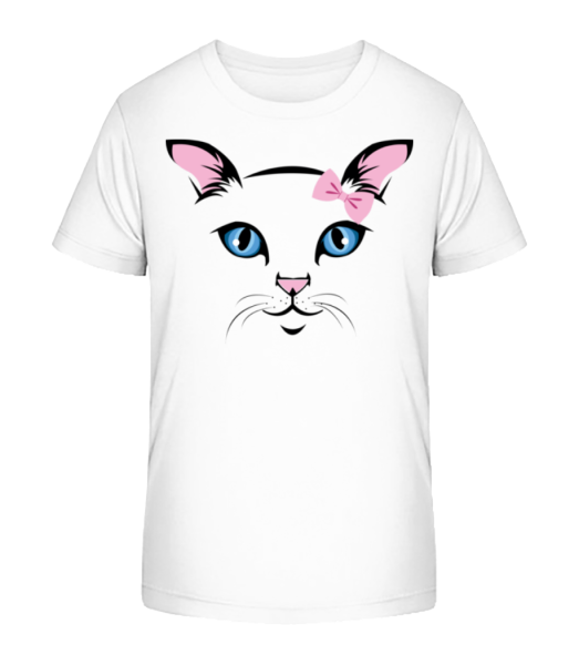Cute Cat Kids - Kinder Bio T-Shirt Stanley Stella - Weiß - Vorne