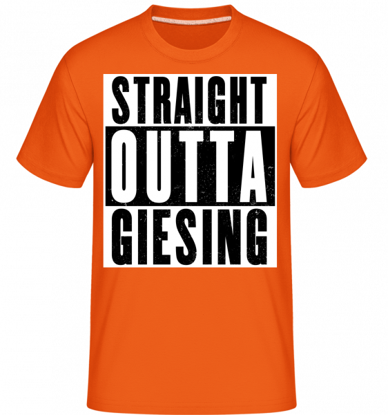 Straight Outta Giesing - Shirtinator Männer T-Shirt - Orange - Vorn