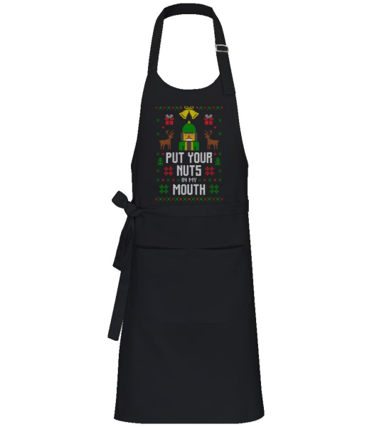 Put Your Nuts In My Mouth - Professional Apron - Black - Front