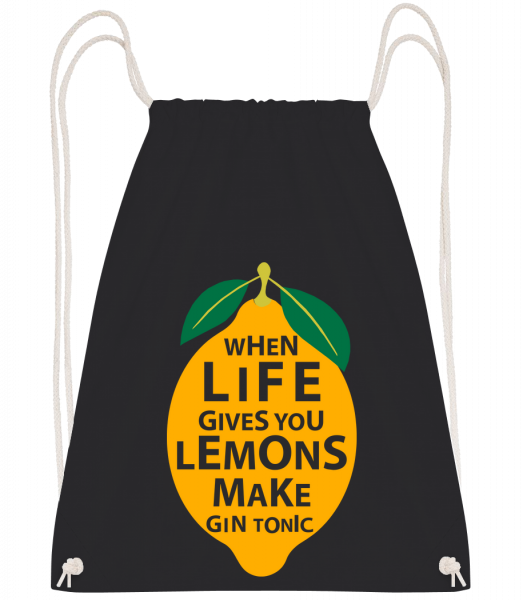When Life Gives You Lemons - Drawstring Backpack - Black - Vorn
