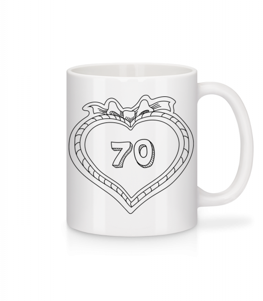 70er Geburtstag - Tasse - Weiß - Vorn