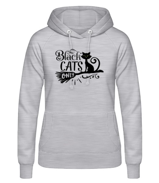Black Cats Only - Women's Hoodie - Heather grey - Front