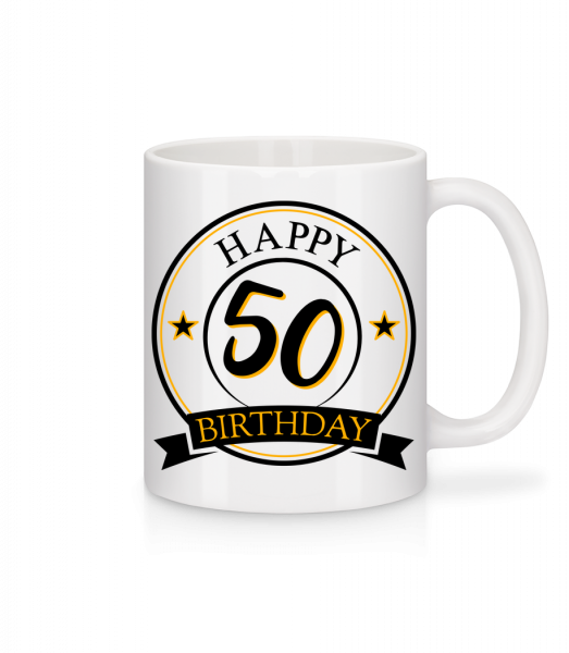 Happy Birthday 50 - Mug - White - Front