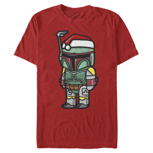 Star Wars - Boba Fett Boba Santa - Weihnachten - Männer T-Shirt - Rot - Vorne
