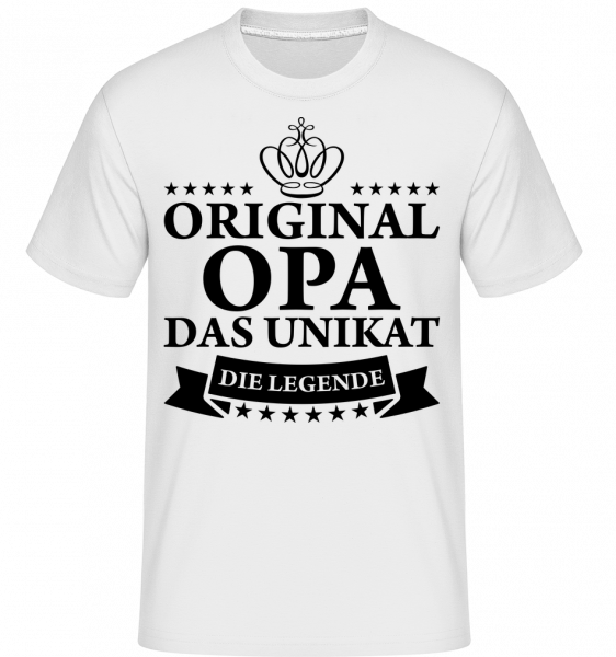 Opa Das Unikat Die Legende - Shirtinator Männer T-Shirt - Weiß - Vorn