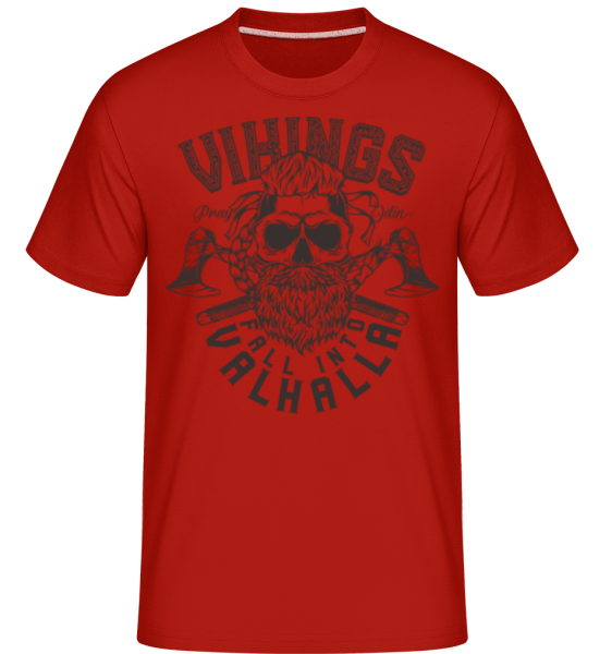 Fall Into Valhalla - Shirtinator Männer T-Shirt - Rot - Vorne