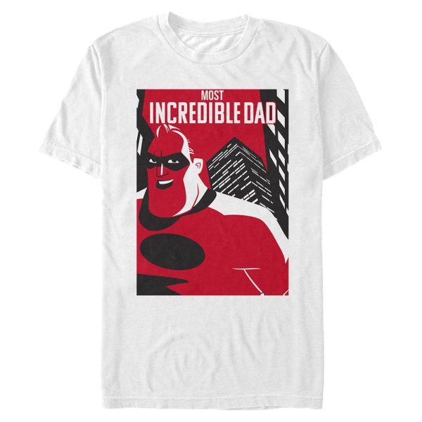 Disney - Incredibles - Mr. Incredible Dad Poster - Father's Day - Men's T-Shirt - White - Front