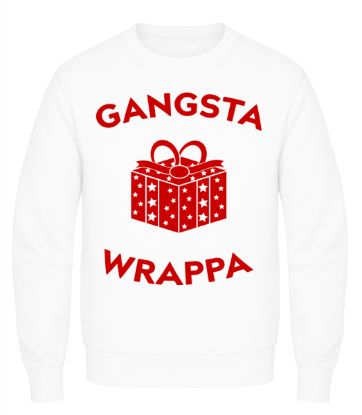 Gangsta Wrappa - Männer Pullover AWDis - Weiß - Vorn