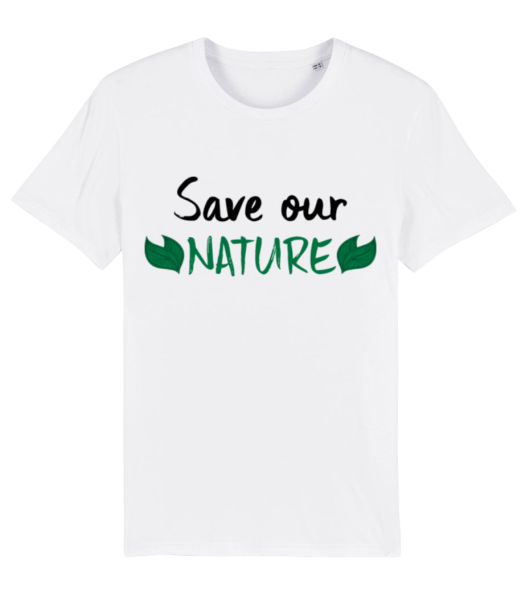 Save Our Nature - Men's Organic T-Shirt Stanley Stella - White - Front
