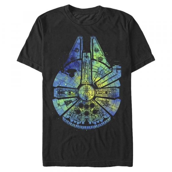 Star Wars - Millennium Falcon Touch The Sky - Männer T-Shirt - Schwarz - Vorne