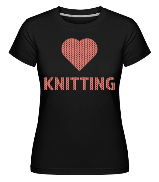 Love Knitting -  Shirtinator Women's T-Shirt - Black - Front