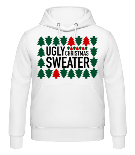 Ugly Christmas Sweater - Männer Hoodie - Weiß - Vorne