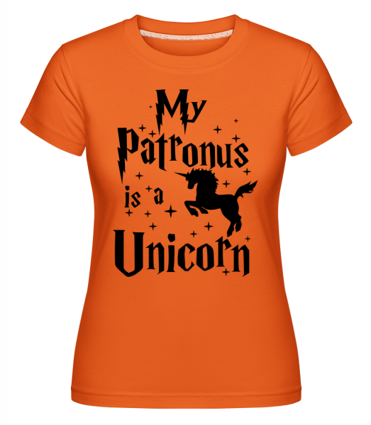My Patronus Is A Unicorn - Shirtinator Frauen T-Shirt - Orange - Vorn
