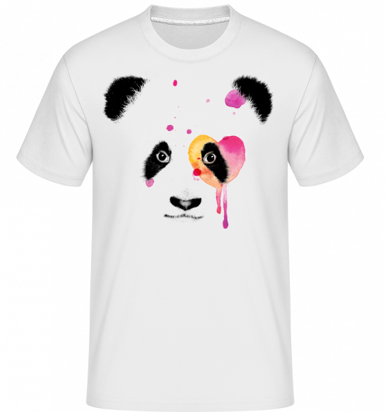 Aquarell Panda - Shirtinator Männer T-Shirt - Weiß - Vorn