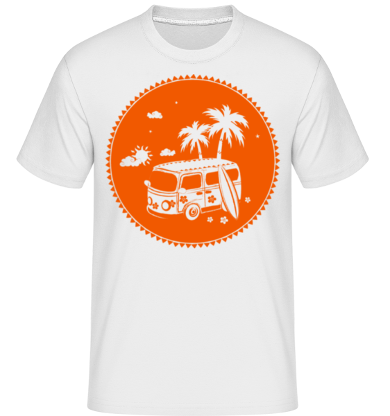 Holiday Icon Orange -  Shirtinator Men's T-Shirt - White - Front