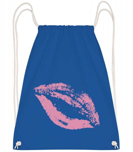 Pink Lips - Turnbeutel - Royalblau - Vorn